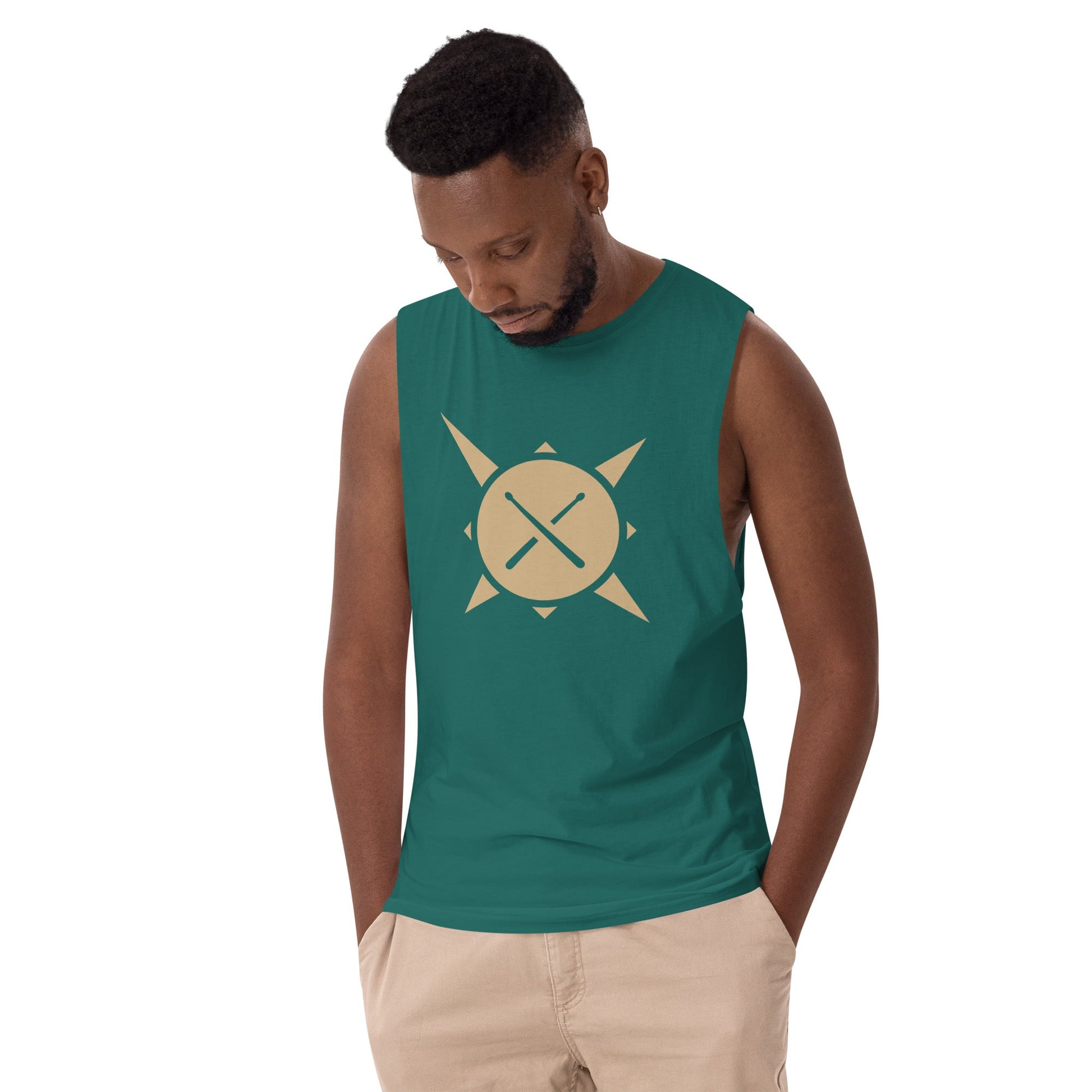 Drums of the Sun Men’s drop arm tank top - BeExtra! Apparel & More