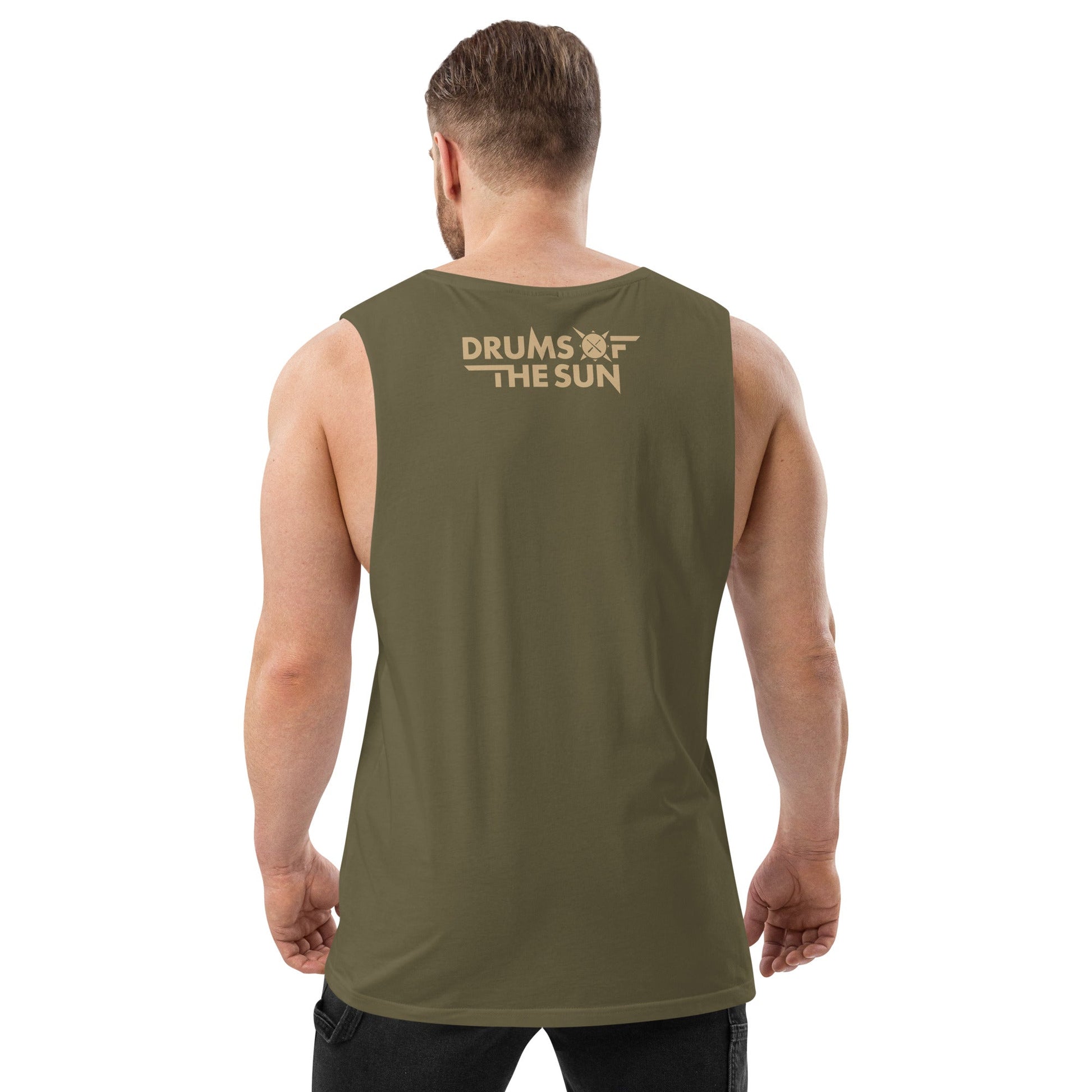 Drums of the Sun Men’s drop arm tank top - BeExtra! Apparel & More