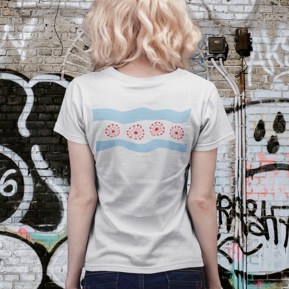 Farris Wheel Acid Chicago Flag Unisex T-Shirt - BeExtra! Apparel & More