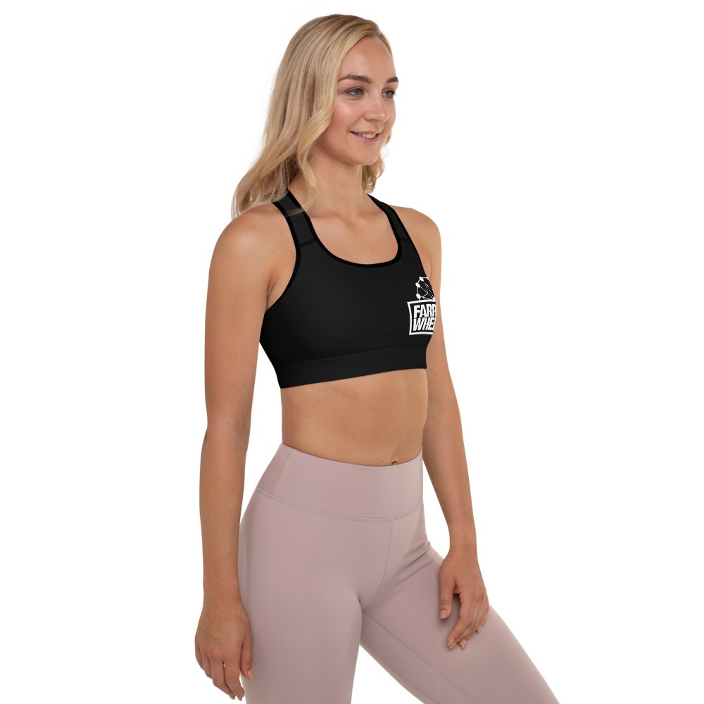 Farris Wheel Black Sports Bra - BeExtra! Apparel & More