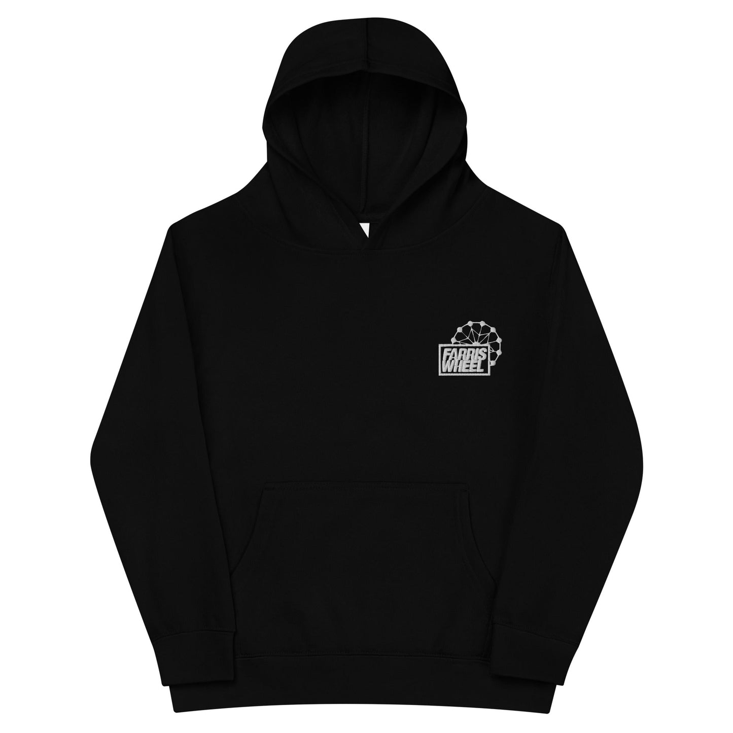 Farris Wheel Classic Black Embroidered Kids Hoodie - BeExtra! Apparel & More