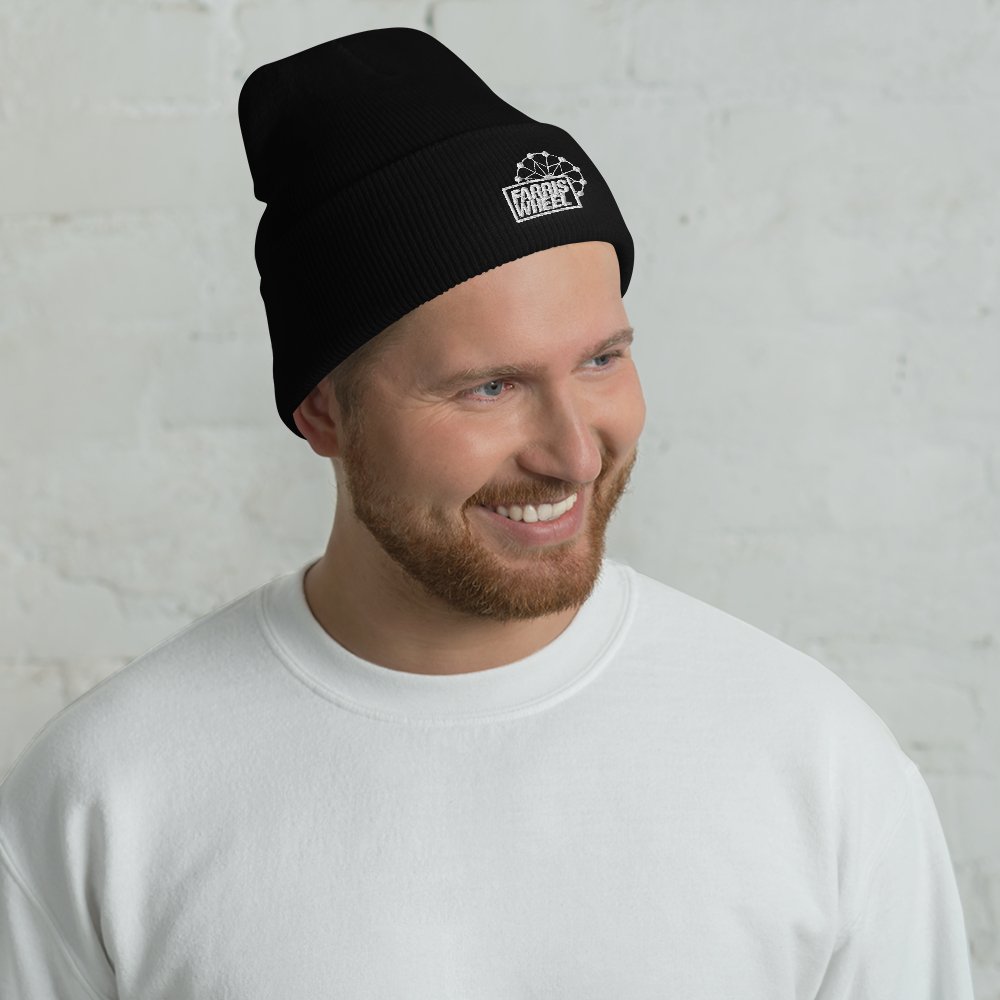 Farris Wheel Embroidered Cuffed Beanie - BeExtra! Apparel & More