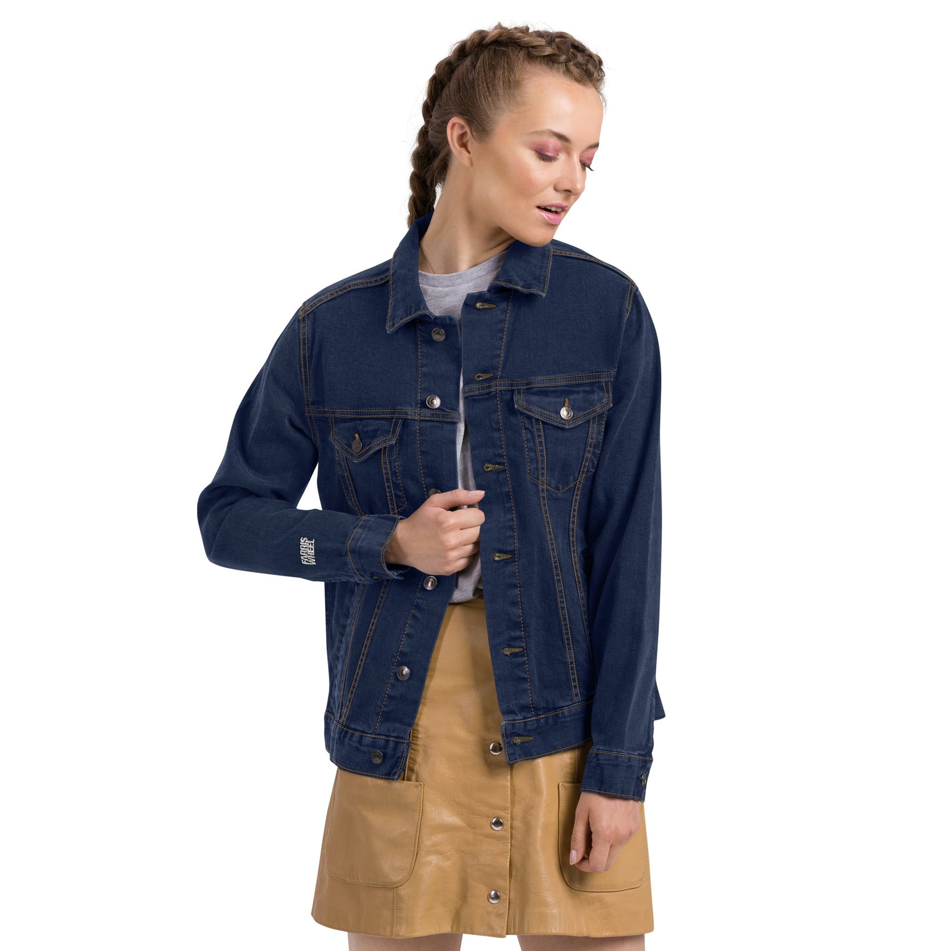 Farris Wheel Embroidered Unisex Denim Jacket - BeExtra! Apparel & More