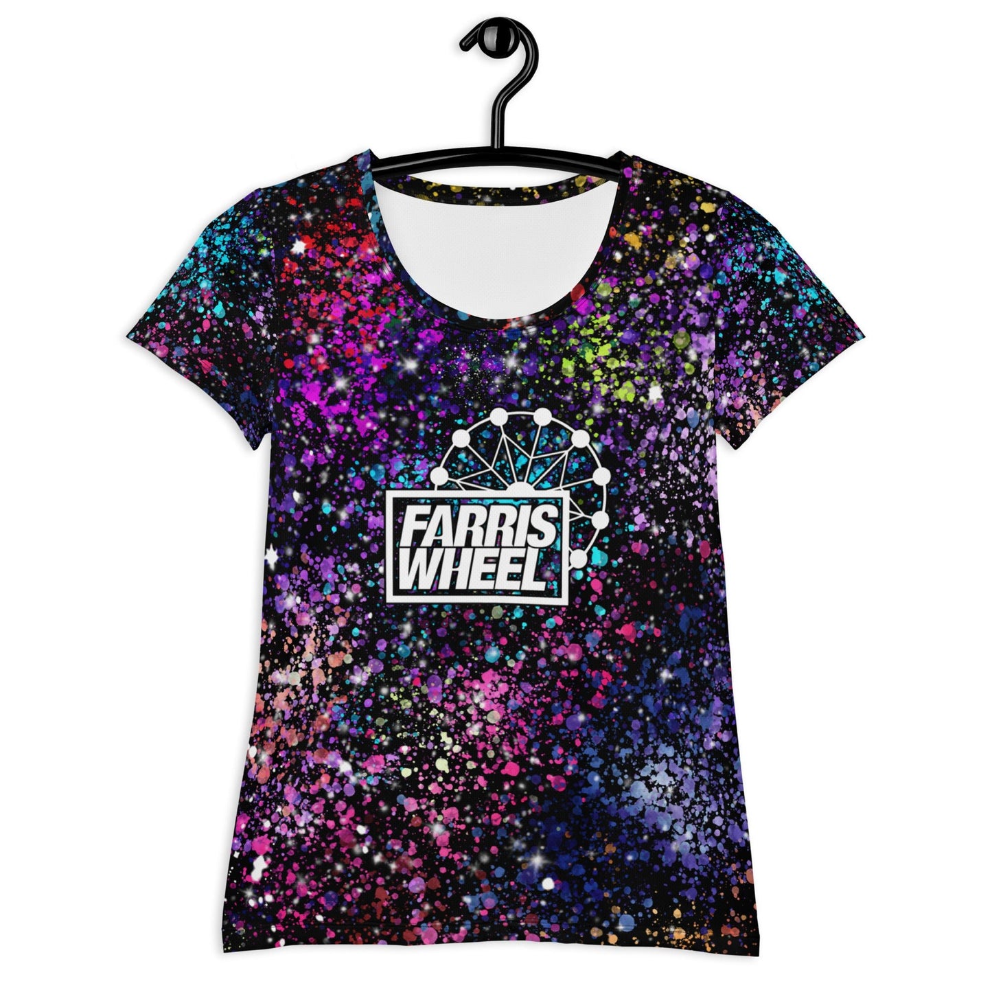 Farris Wheel Galaxy Women's Athletic T-shirt - BeExtra! Apparel & More