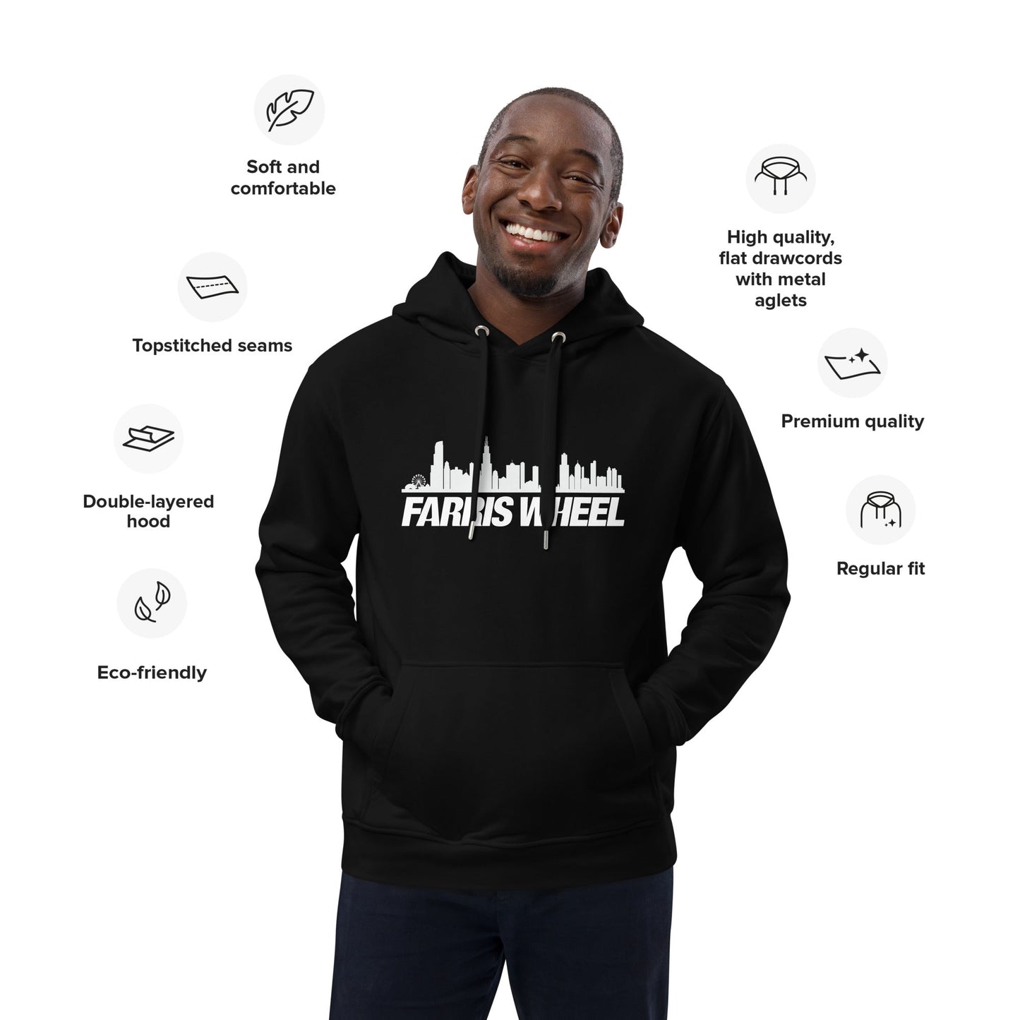 Farris Wheel Premium Eco Hoodie - BeExtra! Apparel & More