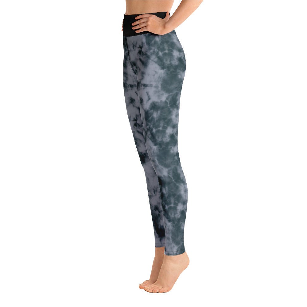 Farris Wheel Tie-Dye Yoga Leggings (Grey) - BeExtra! Apparel & More