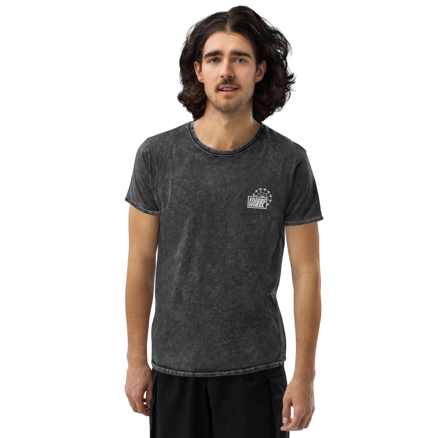 Farris Wheel Unisex Acid Wash Denim T-Shirt - BeExtra! Apparel & More