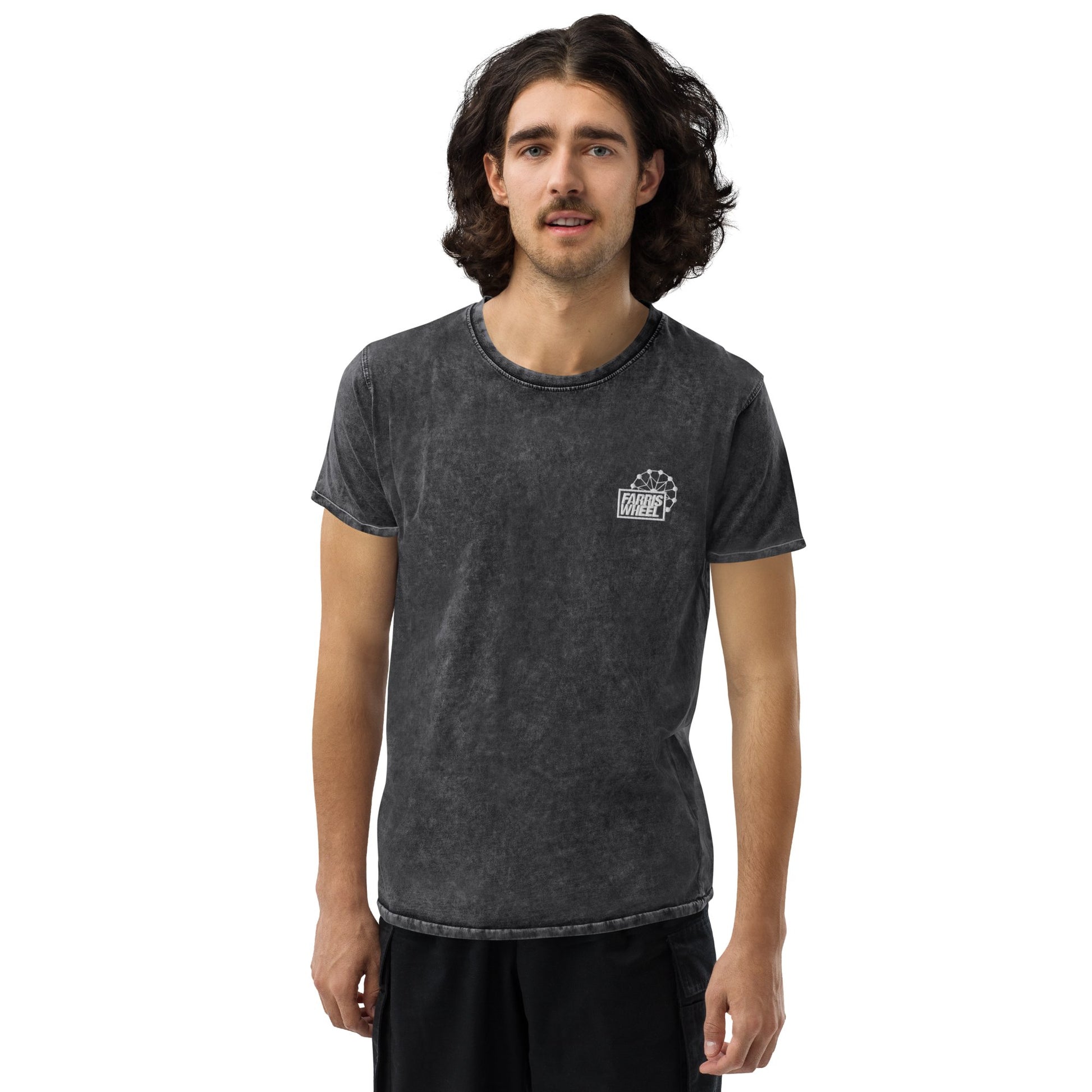 Farris Wheel Unisex Acid Wash Denim T-Shirt - BeExtra! Apparel & More