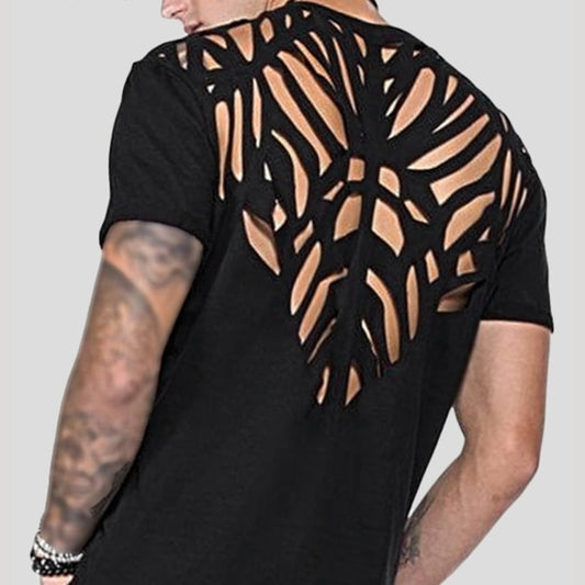 Festival Style Men's T-Shirt with Open Back - BeExtra! Apparel & More