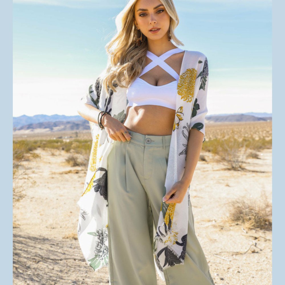 Floral California Summer Kimono - BeExtra! Apparel & More