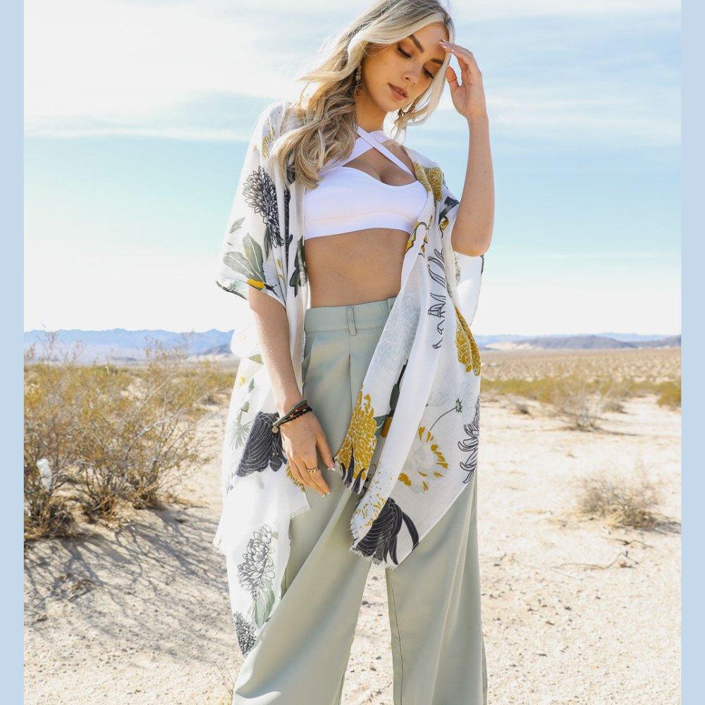 Floral California Summer Kimono - BeExtra! Apparel & More