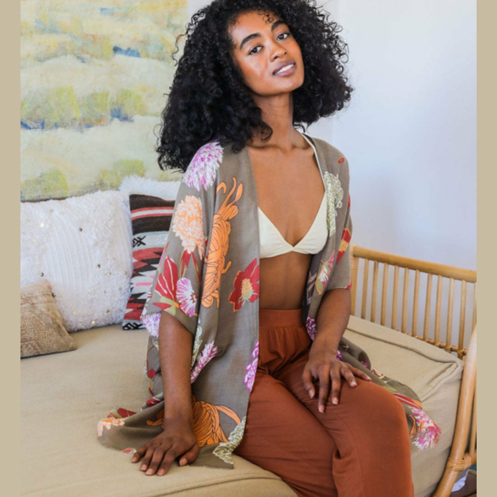 Floral California Summer Kimono - BeExtra! Apparel & More
