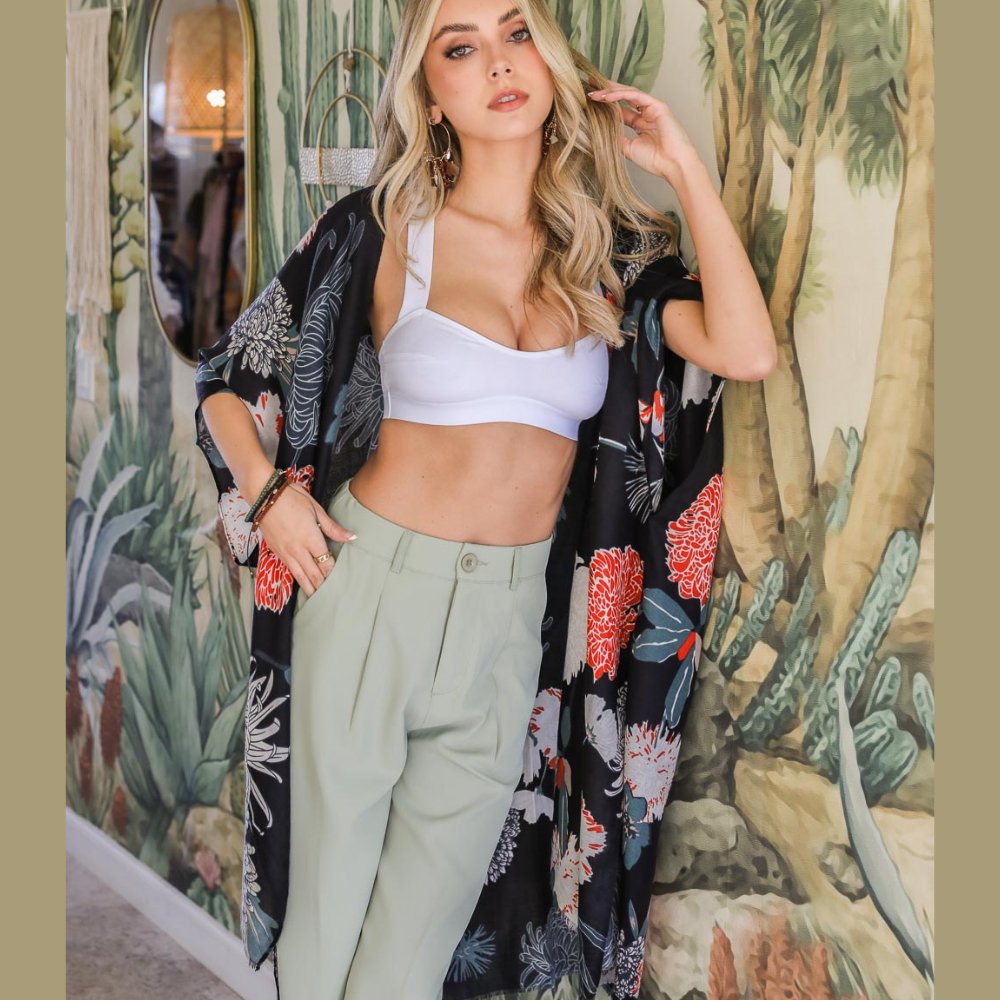 Floral California Summer Kimono - BeExtra! Apparel & More
