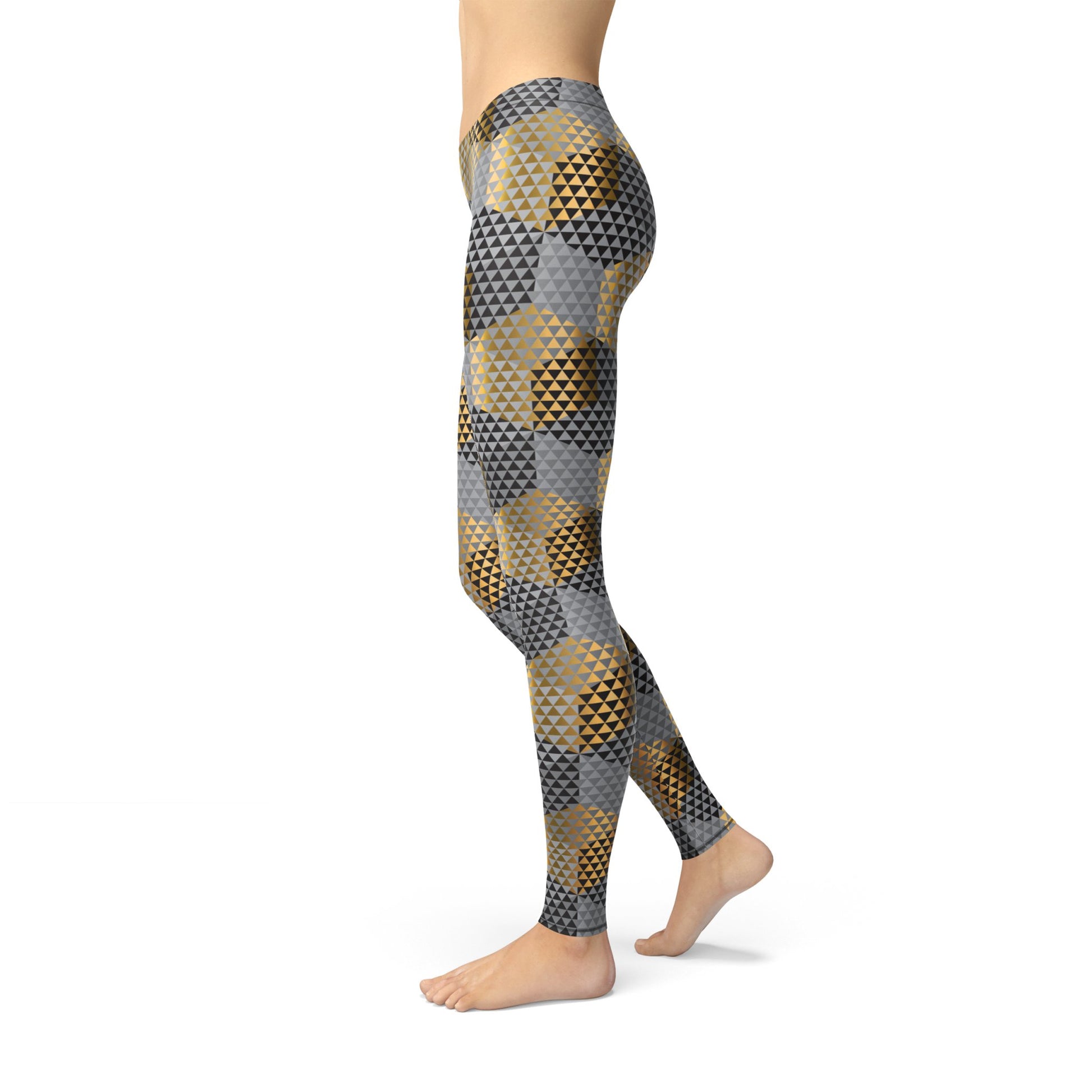 Golden Geometric Leggings - BeExtra! Apparel & More