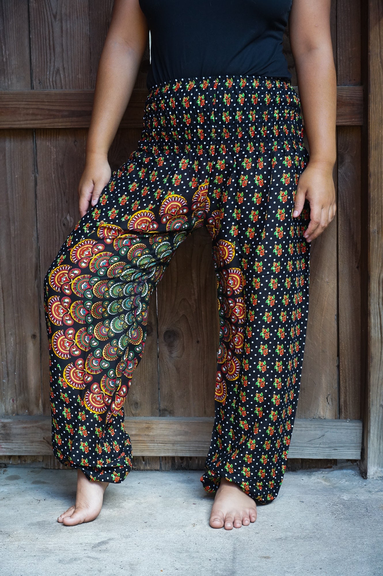 Handmade Black Chakra Harem Boho Pants - BeExtra! Apparel & More