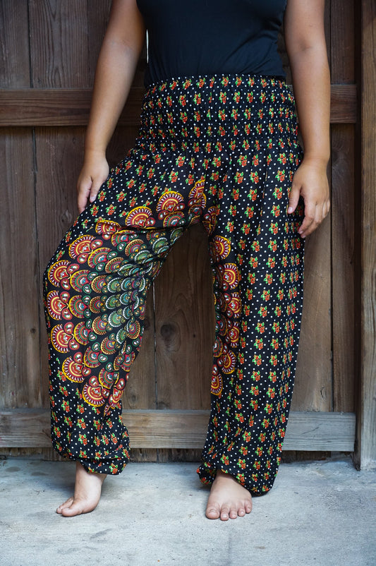 Handmade Black Chakra Harem Boho Pants - BeExtra! Apparel & More
