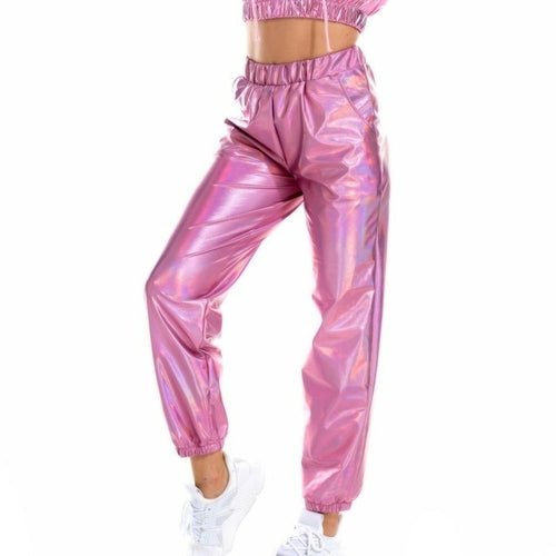 Holographic Women's Festival Rave Pants - BeExtra! Apparel & More