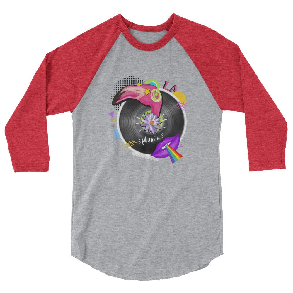 LA Trippy 3/4 Sleeve Raglan Shirt - BeExtra! Apparel & More