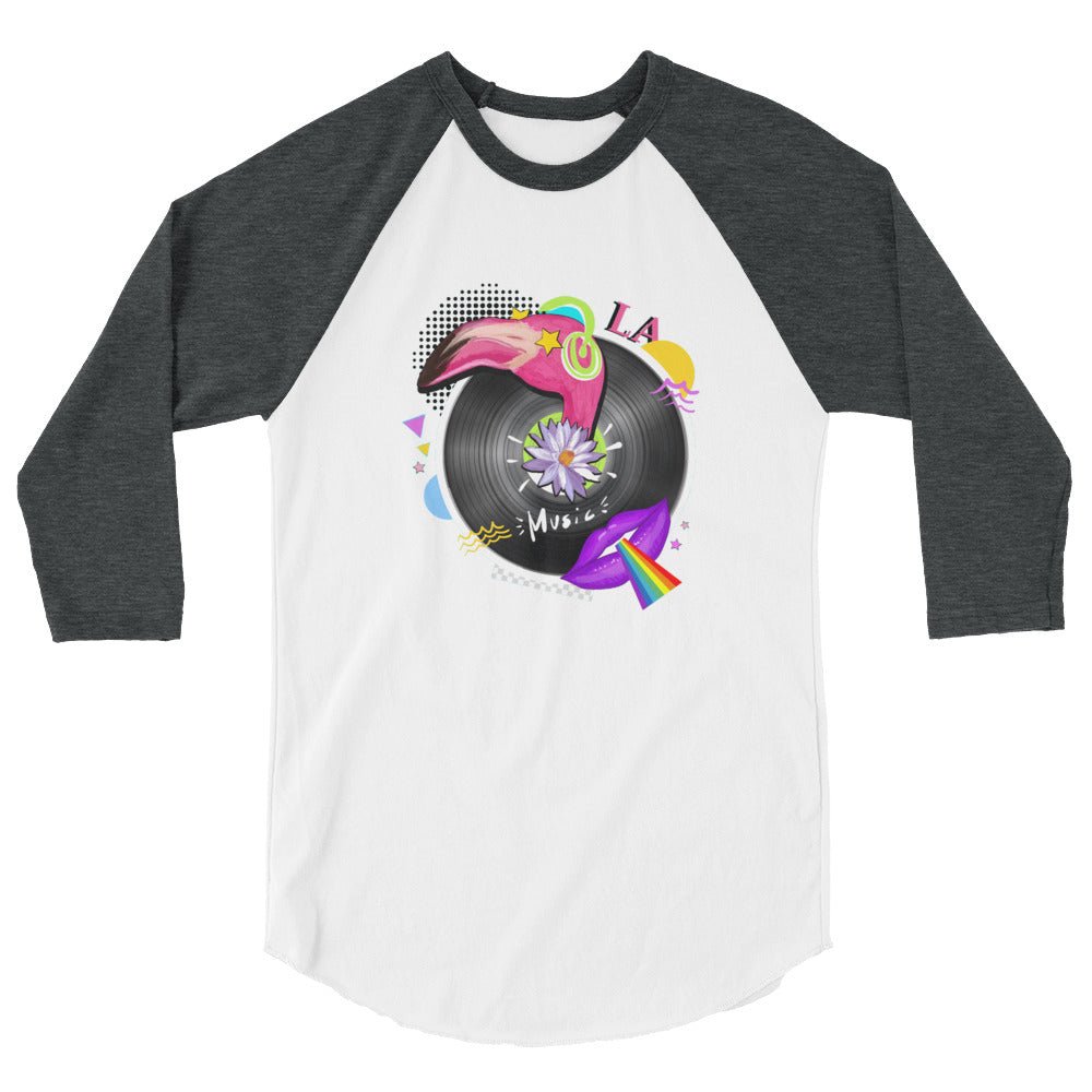 LA Trippy 3/4 Sleeve Raglan Shirt - BeExtra! Apparel & More