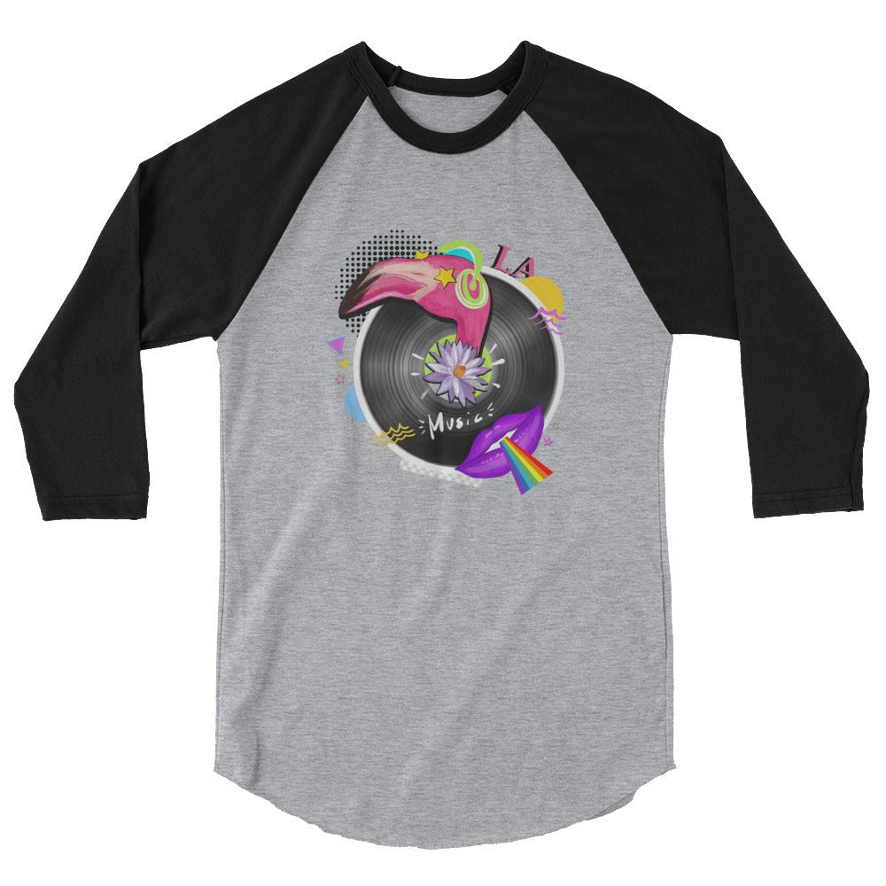 LA Trippy 3/4 Sleeve Raglan Shirt - BeExtra! Apparel & More