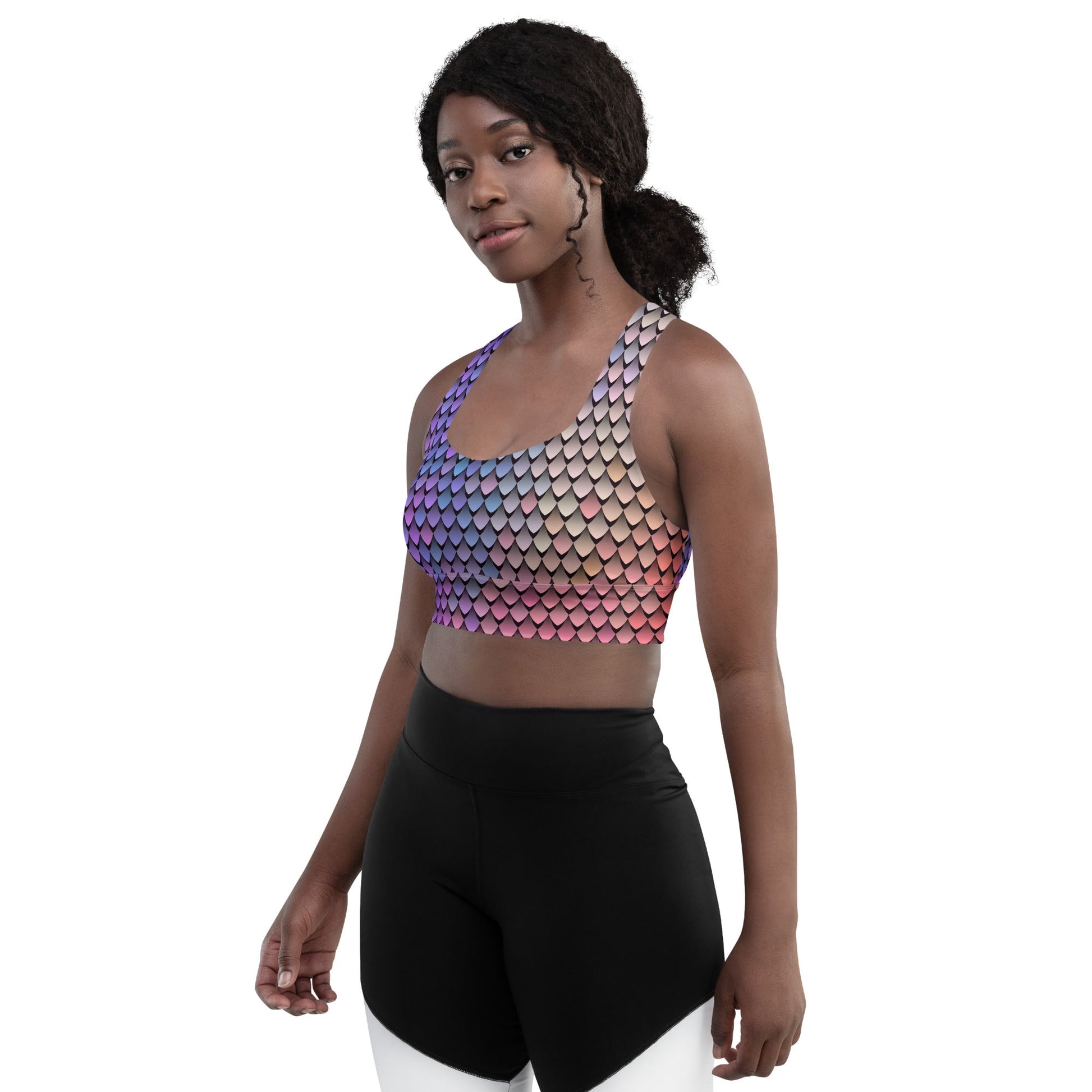 Longline Mermaid Sports Bra - BeExtra! Apparel & More