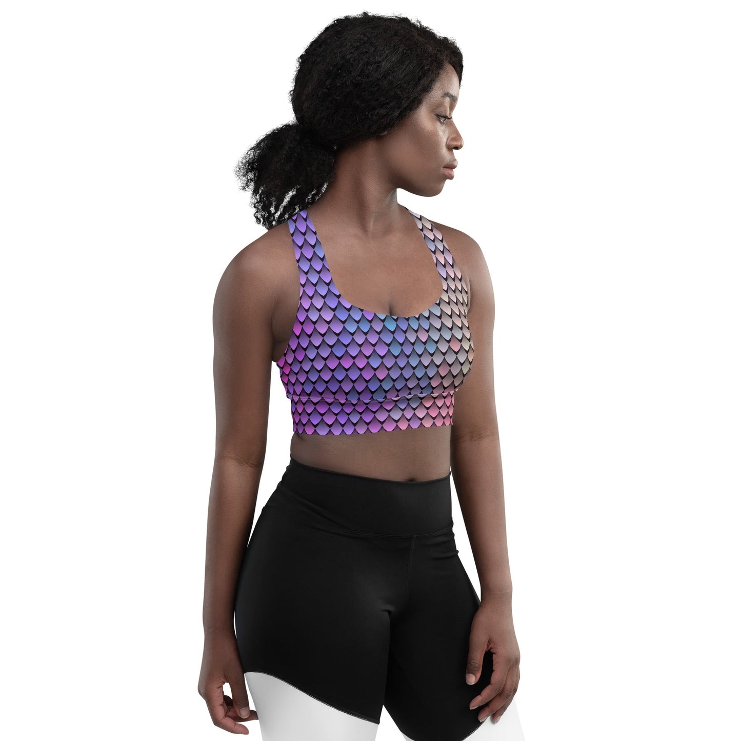 Longline Mermaid Sports Bra - BeExtra! Apparel & More
