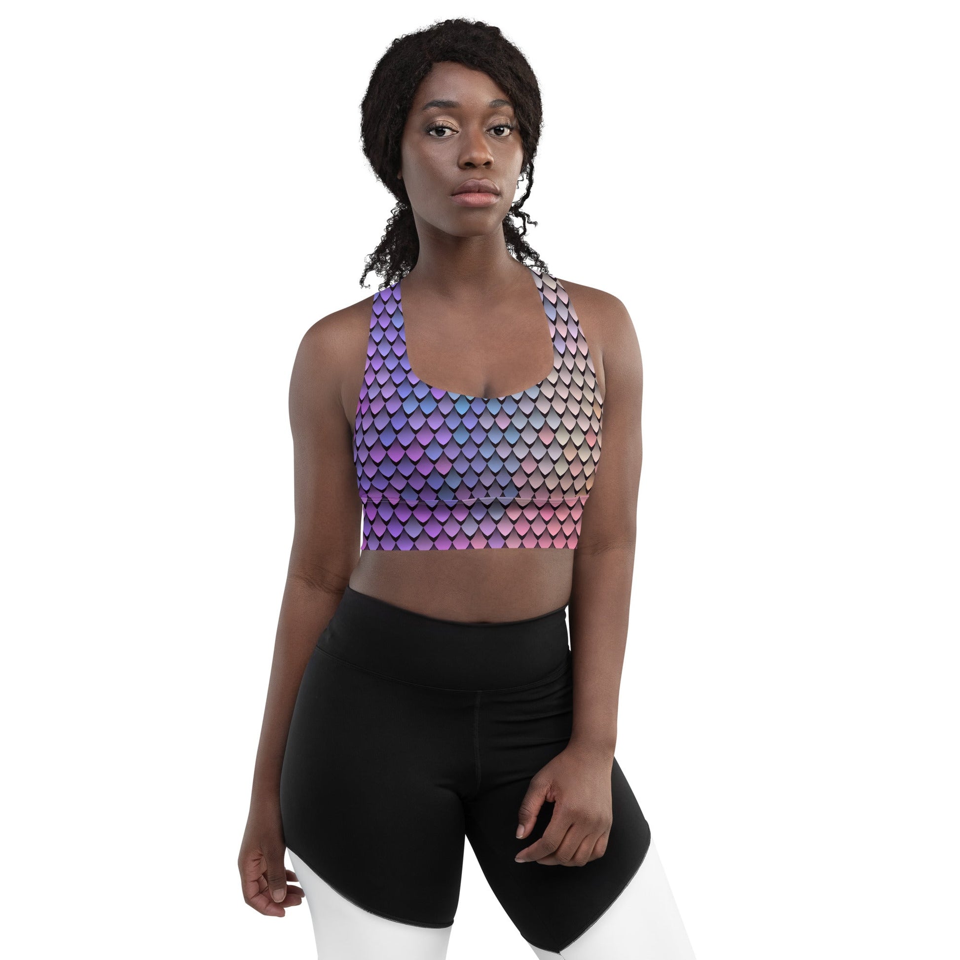 Longline Mermaid Sports Bra - BeExtra! Apparel & More