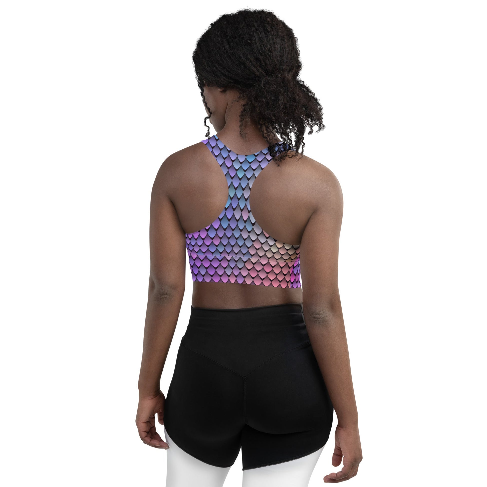 Longline Mermaid Sports Bra - BeExtra! Apparel & More