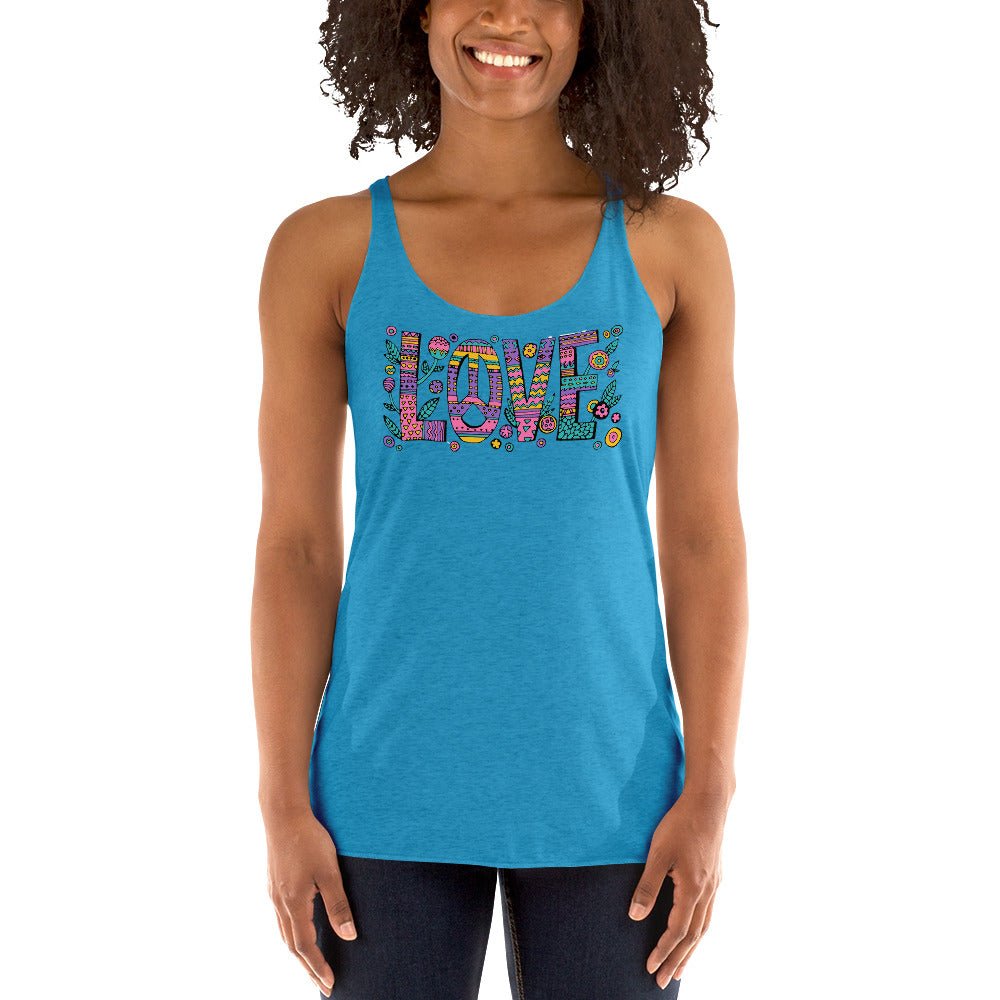 LOVE Women's Racerback Tank - BeExtra! Apparel & More