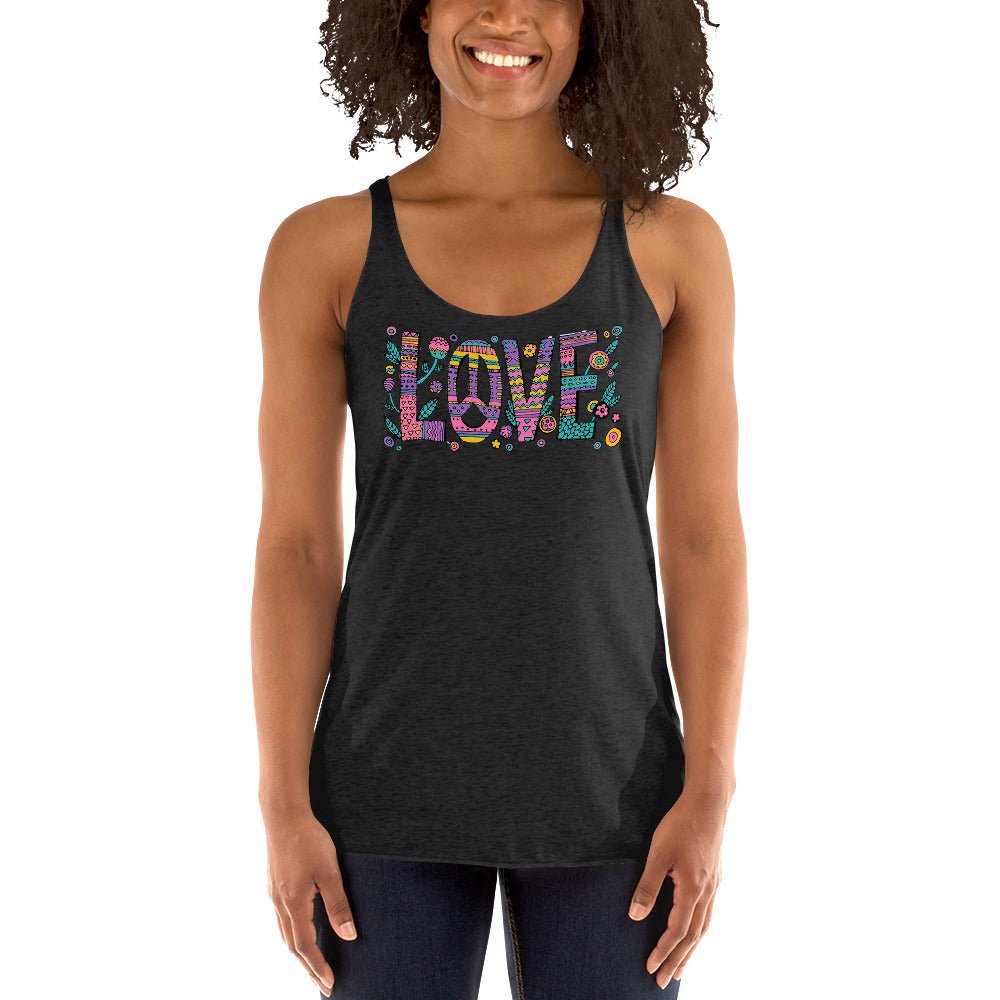 LOVE Women's Racerback Tank - BeExtra! Apparel & More