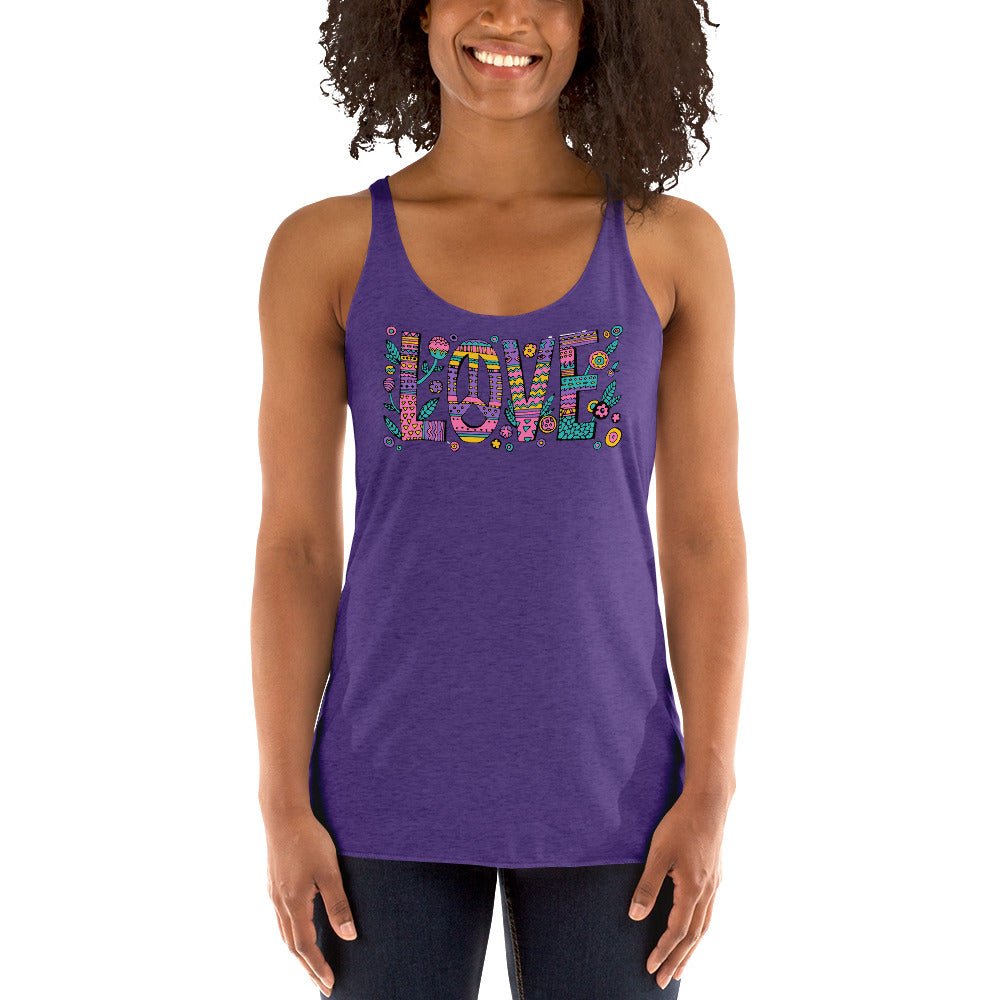 LOVE Women's Racerback Tank - BeExtra! Apparel & More