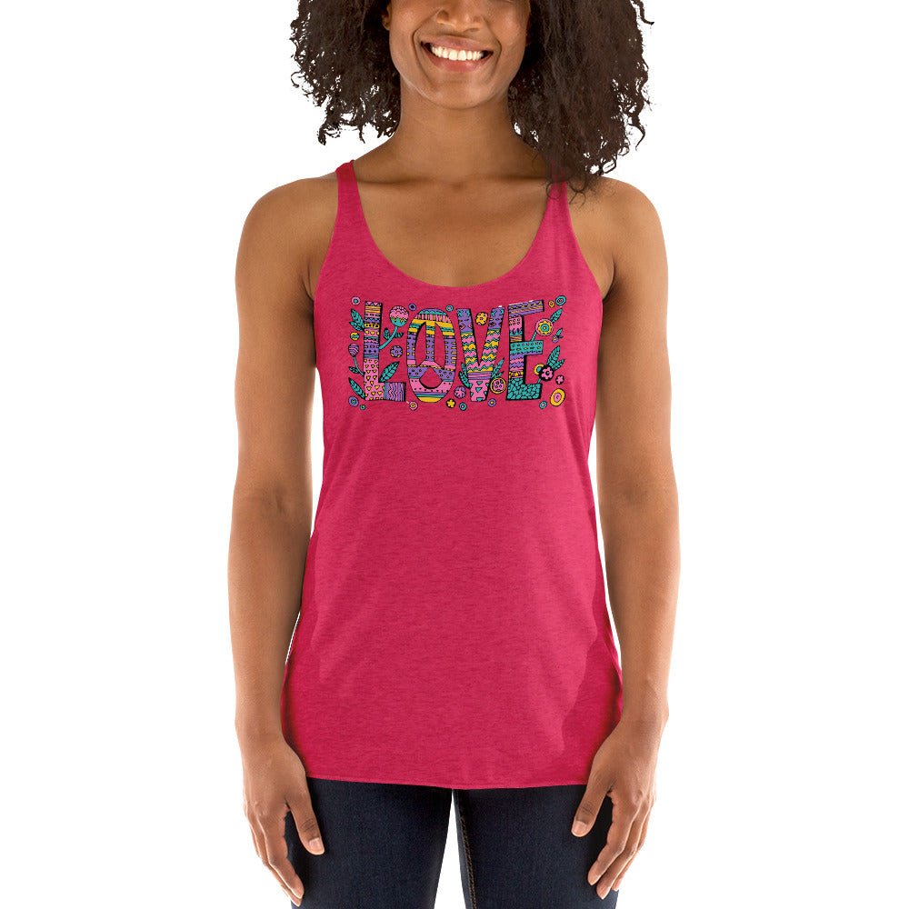LOVE Women's Racerback Tank - BeExtra! Apparel & More