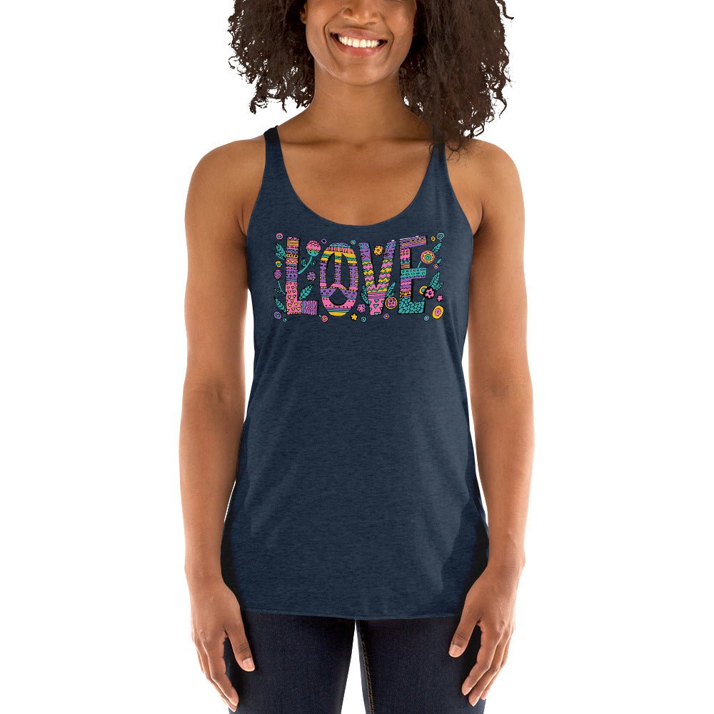 LOVE Women's Racerback Tank - BeExtra! Apparel & More