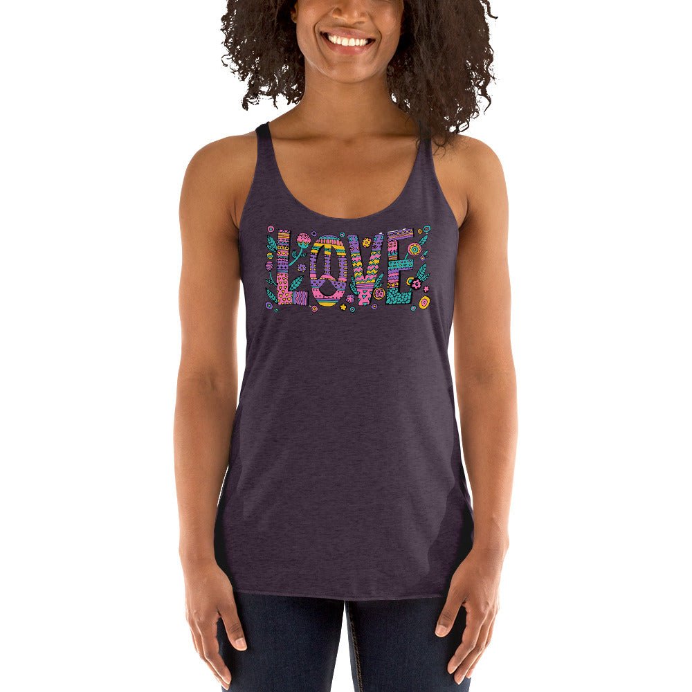 LOVE Women's Racerback Tank - BeExtra! Apparel & More