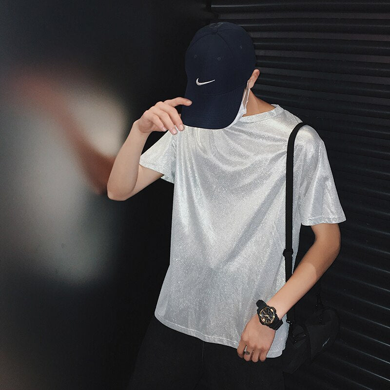 Men's Festival Shiny Short Sleeve Shirt - BeExtra! Apparel & More