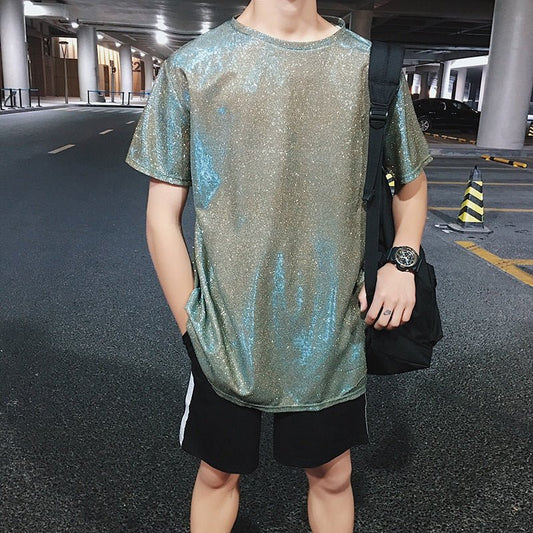 Men's Festival Shiny Short Sleeve Shirt - BeExtra! Apparel & More