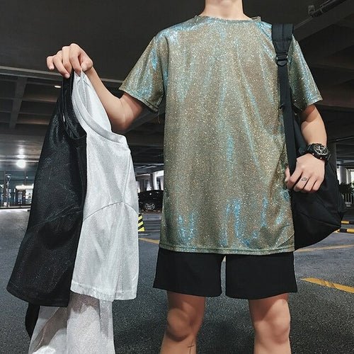 Men's Festival Shiny Short Sleeve Shirt - BeExtra! Apparel & More