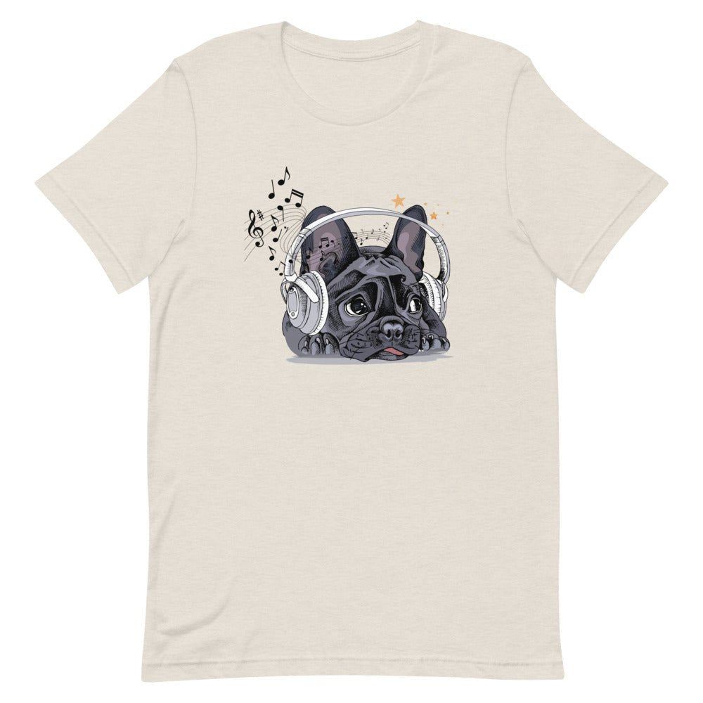 Music Frenchie Short-Sleeve Unisex T-Shirt - BeExtra! Apparel & More
