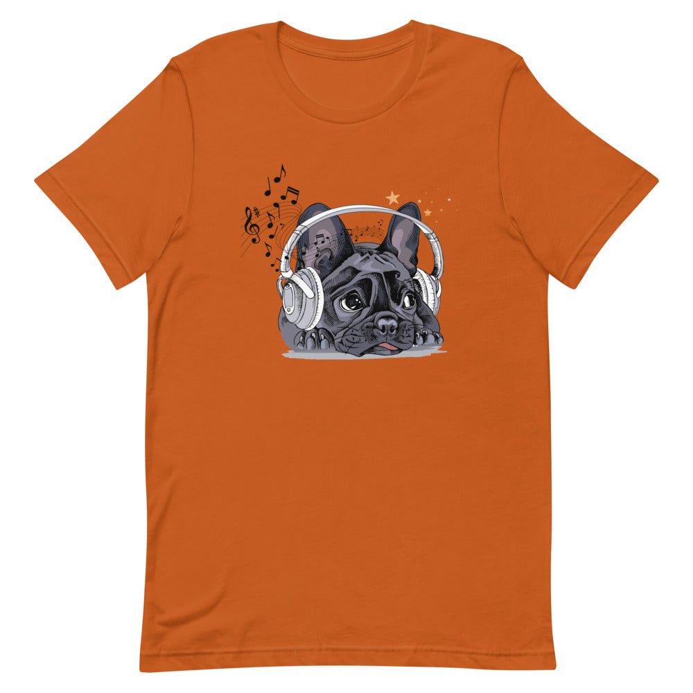 Music Frenchie Short-Sleeve Unisex T-Shirt - BeExtra! Apparel & More
