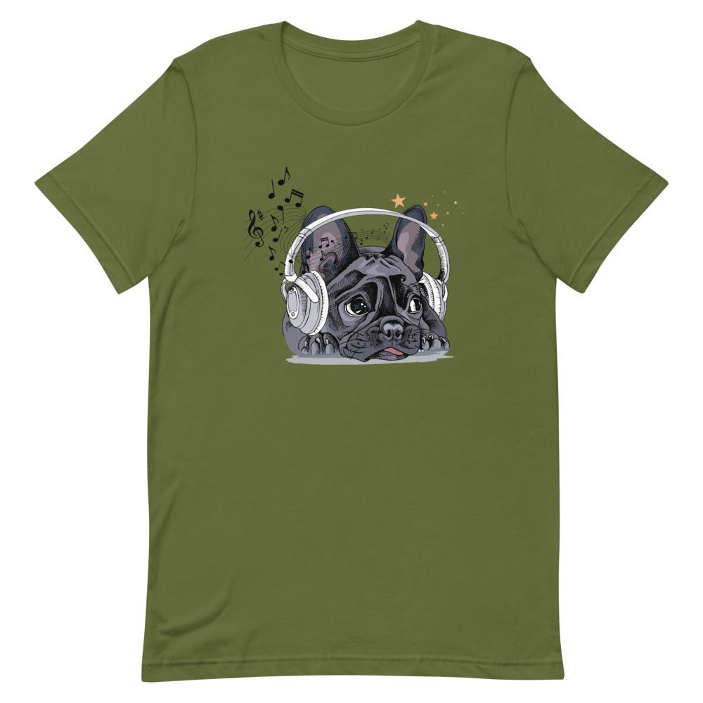 Music Frenchie Short-Sleeve Unisex T-Shirt - BeExtra! Apparel & More