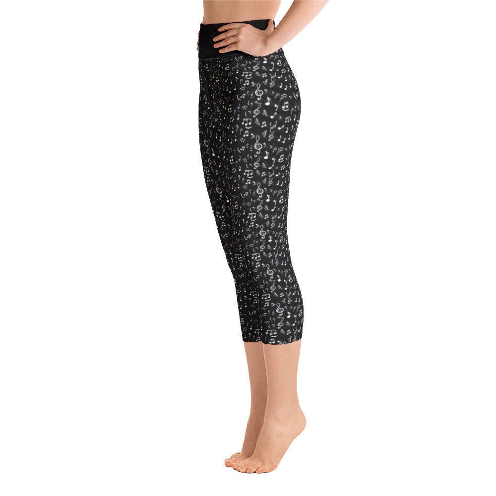 Music Notes Yoga Capri Leggings - BeExtra! Apparel & More