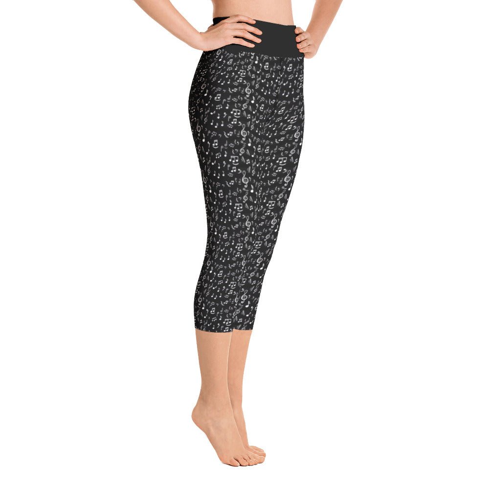 Music Notes Yoga Capri Leggings - BeExtra! Apparel & More