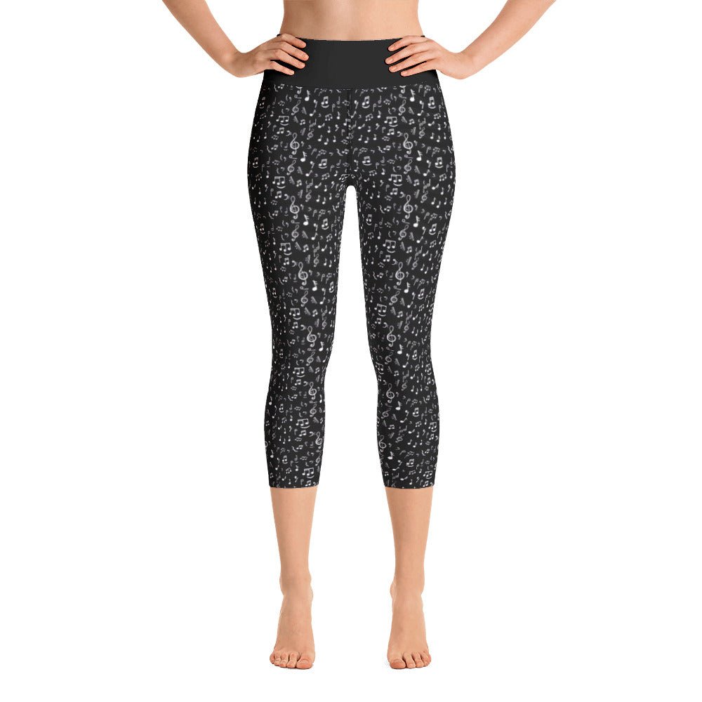 Music Notes Yoga Capri Leggings - BeExtra! Apparel & More