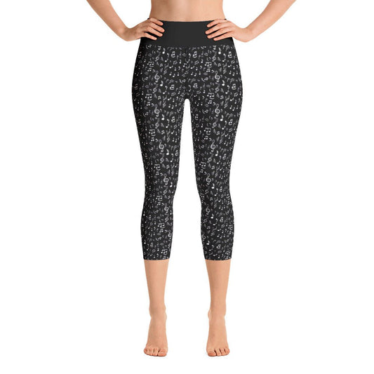 Music Notes Yoga Capri Leggings - BeExtra! Apparel & More