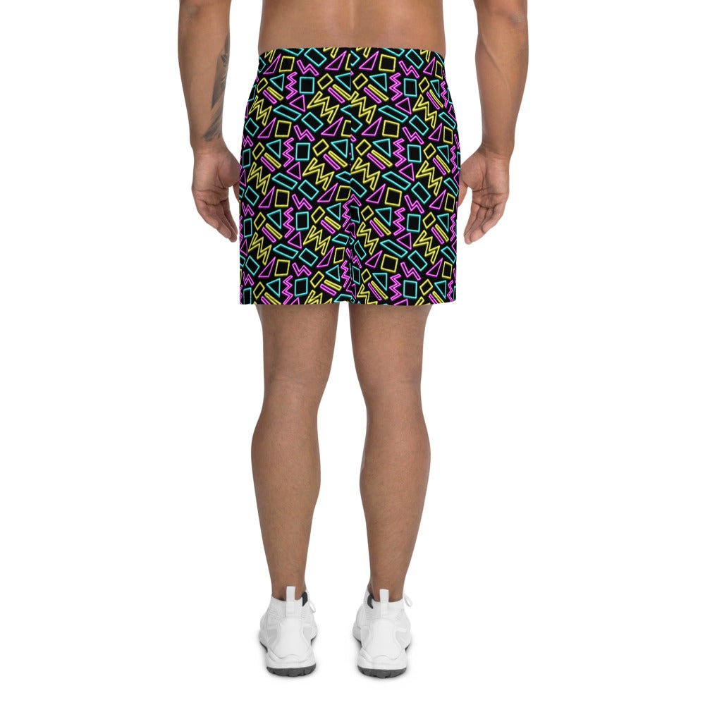 Neon Pattern Men's Athletic Long Shorts - BeExtra! Apparel & More