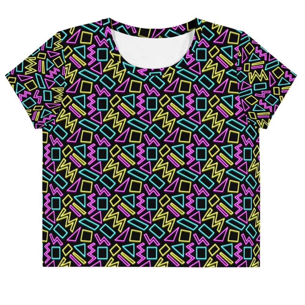 Neon Pattern Women's Crop Tee - BeExtra! Apparel & More