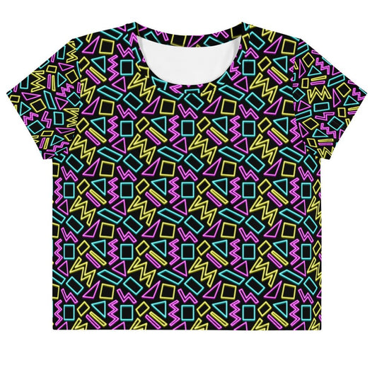 Neon Pattern Women's Crop Tee - BeExtra! Apparel & More