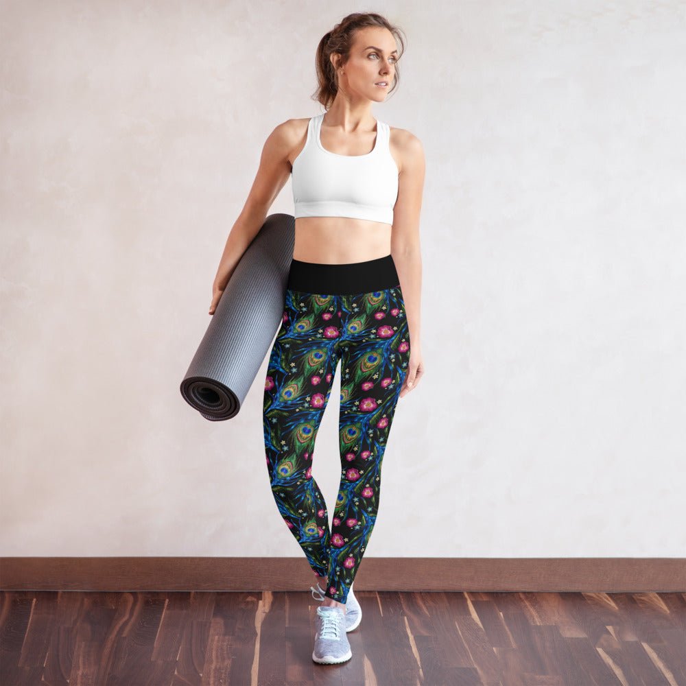 Peacock High Waist Yoga Leggings - BeExtra! Apparel & More