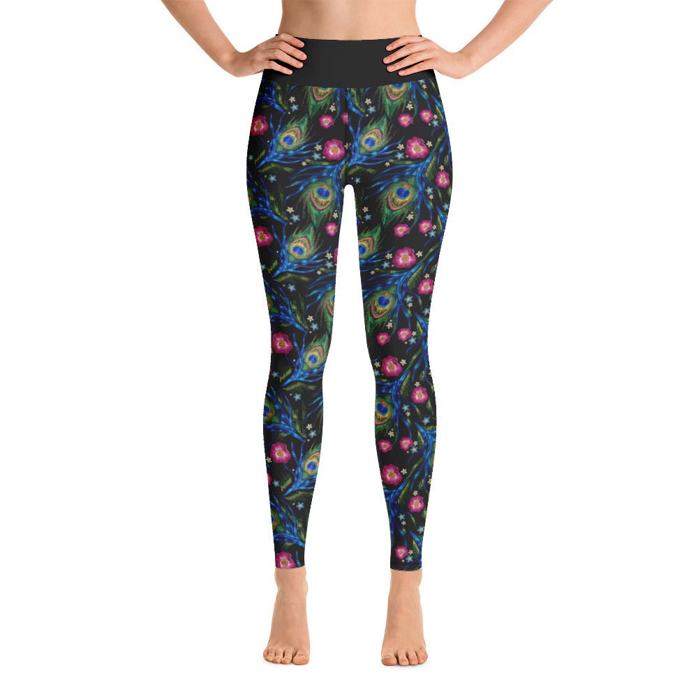 Peacock High Waist Yoga Leggings - BeExtra! Apparel & More