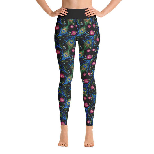 Peacock High Waist Yoga Leggings - BeExtra! Apparel & More